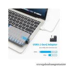 Equip Átalakító - 133476 (USB-C -> USB-C átalakító, apa/anya, fekete) 2db/csomag