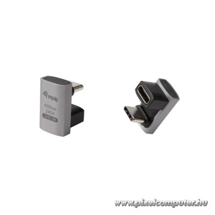 Equip Átalakító - 133477 (USB-C 4 -> USB-C 4 átalakító, apa/anya, fekete) 2db/csomag