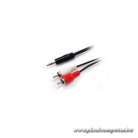   Equip Kábel - 14709207 (Audió kábel, 3,5 mm jack - 2xRCA, apa/apa, 2,5m)