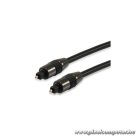 Equip kábel - 147922 (Toslink(optikai),  SPDIF, apa/apa, aranyozott csatlakozó, fekete, 3m)