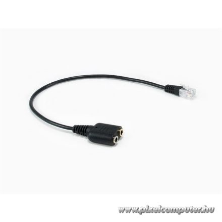Equip Átalakító - 147944 (RJ-9 to 2x 3.5mm Jack, fekete)