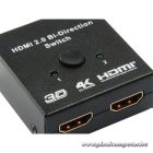 Equip HDMI Switch - 332723 (1x Bemenet, 2x Kimenet, két irányú jelátvitel, fekete)