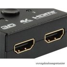 Equip HDMI Switch - 332723 (1x Bemenet, 2x Kimenet, két irányú jelátvitel, fekete)