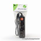 Gembird Tápkábel elosztó - EG-PSU3-01 (Szünetmentes tápkábel elosztó, IEC-320-C14, fekete, 60cm)