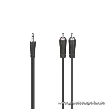 Hama Kábel - 205110 (audio összekötő, 3,5mm jack to 2xRCA, 1,5m, fekete)
