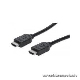   Manhattan Kábel - HDMI to HDMI (Ethernet HEC, ARC, 3D, 4K,  Shielded,  3m, Fekete)