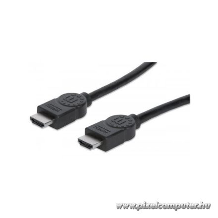 Manhattan Kábel - HDMI to HDMI (Ethernet HEC, ARC, 3D, 4K,  Shielded,  3m, Fekete)