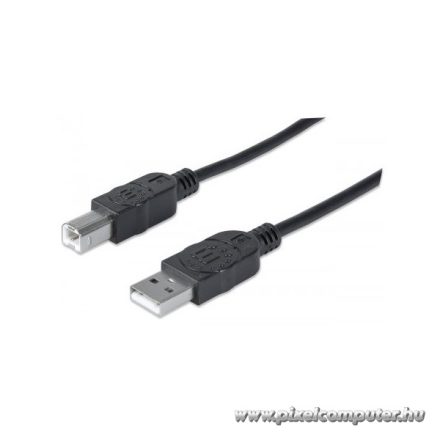 Manhattan Kábel - USB nyomtató kábel (USB2.0, USB-A - USB-B, 180cm, Fekete)