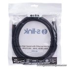S-Link Kábel - SL-HDM4K13 (HDMI2.0 kábel, 4K/60Hz, apa/apa, 3m)