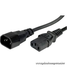   Value Tápkábel - 19.99.1510 (Monitor / Szünetmentes tápkábel, C13-C14, fekete, 1m)