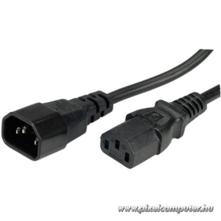 Value Tápkábel - 19.99.1515 (Monitor / Szünetmentes tápkábel, C13-C14, fekete, 1,8m)