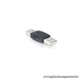 Delock Átalakító - 65011 (USB-A - USB-A, apa/apa, fekete)