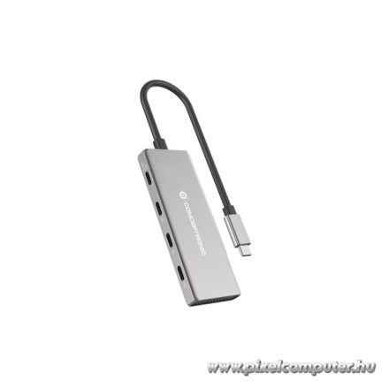 Conceptronic USB Hub - HUBBIES15G (4 Port, USB-C to 4x USB-C szürke)