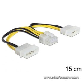   Delock Kábel - 83410 (1 x 8 pines EPS  -> 2 x 4 pines molex, 15cm)