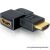 Delock 65076 HDMI M/F adapter, átalakító 90°jobb fekete