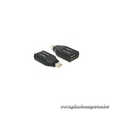 Delock Átalakító - 65552 (Mini Displayport 1.1 -> HDMI, apa/anya, FullHD, fekete)