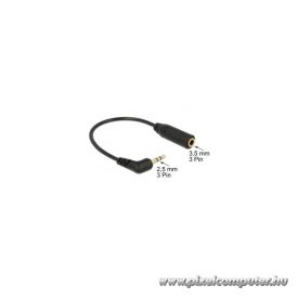   Delock Kábel - 65672 (2.5 mm Jack, 3 pin, forgatott -> 3.5 mm Jack, 3 pin, apa/anya, 0,2m)