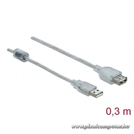 Delock Kábel - 82244 (USB-A 2.0 -> USB-A 2.0 hosszabitó kábel, apa/anya, 0,3m)
