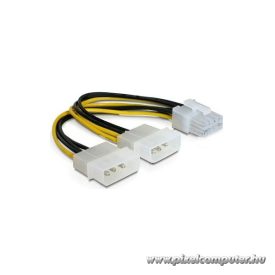  Delock Kábel - 82397 (PCI Express (hálózati, 8 tűs) ->  2 x 51" kábel grafikus kártyákhoz, 15cm)