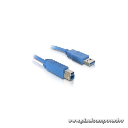 Delock Kábel - 82582 (USB3.0, A-B kábel, apa/apa, kék, 5m)