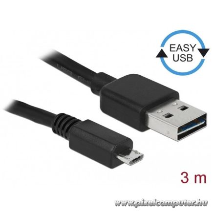 Delock Kábel - 83368 (USB-A 2.0 -> USB Micro-B, apa/apa, 3m)