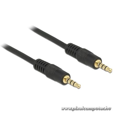 Delock Kábel - 83435 (3.5mm Jack, 4 pin, apa/apa, 1m)