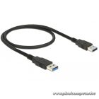 Delock Kábel - 84888 (USB-A - USB-A, apa/apa, fekete, 0,5m)
