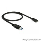 Delock Kábel - 85071 (USB3.0 A – USB3.0 Micro-B kábel, apa/apa, fekete, 0,5m)