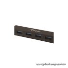 Equip-Life USB Hub - 128953 (4 Port, USB3.0, USB tápellátás, kompakt dizájn, fekete)