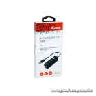 Equip-Life USB Hub - 128955 (4 Port, USB2.0, USB tápellátás, kompakt dizájn, fekete)