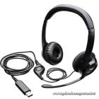Logitech Fejhallgató - H390 Headset (USB, mikrofon, fekete)