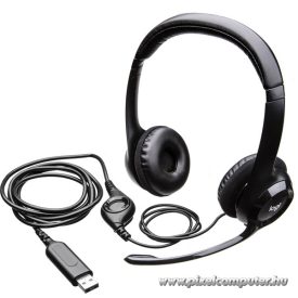 Logitech Fejhallgató - H390 Headset (USB, mikrofon, fekete)