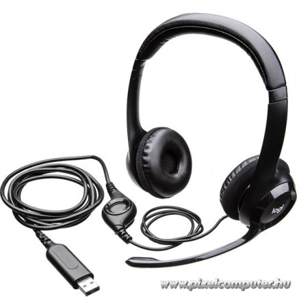 Logitech Fejhallgató - H390 Headset (USB, mikrofon, fekete)