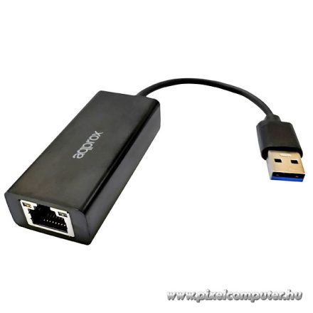 APPROX Kábel átalakító - USB2.0 to RJ45 (10/100) Fekete