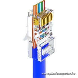   Walisec csatlakozó - RJ45-P5EU (RJ45, Cat5e, árnyékolatlan, 8P8C, aranyozott, befűzős) 100db/csomag