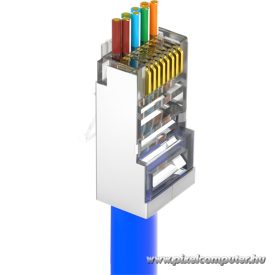   Walisec csatlakozó - RJ45-P6S (RJ45, Cat6, árnyékolt, 8P8C, aranyozott, befűzős) 100db/csomag