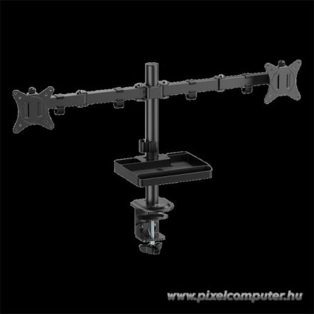 Advance Monitor Asztali konzol - XTENDMOUNTS Dual (17-32", Max.: 2x9kg, dönthető, forgatható, fekete)