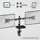 Advance Monitor Asztali konzol - XTENDMOUNTS Dual (17-32", Max.: 2x9kg, dönthető, forgatható, fekete)