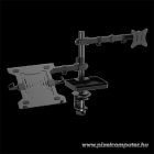 Advance Monitor/Notebook Asztali konzol - XTENDMOUNTS FLEX (17-32", Max.: 2x9kg, dönthető, forgatható, fekete)