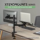 Advance Monitor/Notebook Asztali konzol - XTENDMOUNTS FLEX (17-32", Max.: 2x9kg, dönthető, forgatható, fekete)