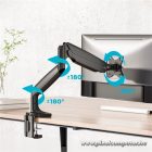 Advance Monitor Asztali konzol - Ergomount Xtrem (17-45", Max.: 15kg, dönthető, forgatható, gázrugó, fekete)