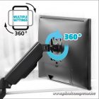 Advance Monitor Asztali konzol - Ergomount Dual (17-32", Max.: 2x9kg, dönthető, forgatható, gázrugó, fekete)