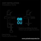 Advance Monitor Asztali konzol - Ergomount Dual (17-32", Max.: 2x9kg, dönthető, forgatható, gázrugó, fekete)