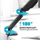 Advance Monitor Asztali konzol - Ergomount Dual (17-32", Max.: 2x9kg, dönthető, forgatható, gázrugó, fekete)