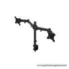 Endorfy Monitor Asztali konzol - Atlas Double (VESA, 13"-27", 2 monitor, forgatható, dönthető, Max.2x8kg, fekete)