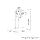Equip Monitor Asztali állvány - 650126 (17"-32", 1 monitor, dönthető, forgatható, állítható magasság, Max.:2x9kg,fekete)