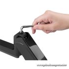 Equip Monitor Asztali konzol - 650134 (17"-27", 3 monitor, dönthető, forgatható, állítható magasság, Max.:3x7kg, fekete)