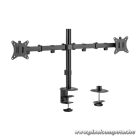 Equip Monitor Asztali konzol - 650157 (13"-27", 2 monitor, dönthető, forgatható, állítható magasság, Max.:2x9kg, fekete)