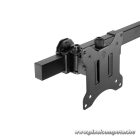 Equip Monitor Asztali konzol - 650158 (13"-27", 3 monitor, dönthető, forgatható, állítható magasság Max.: 3x7kg, fekete)