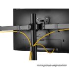 Equip Monitor Asztali konzol - 650158 (13"-27", 3 monitor, dönthető, forgatható, állítható magasság Max.: 3x7kg, fekete)